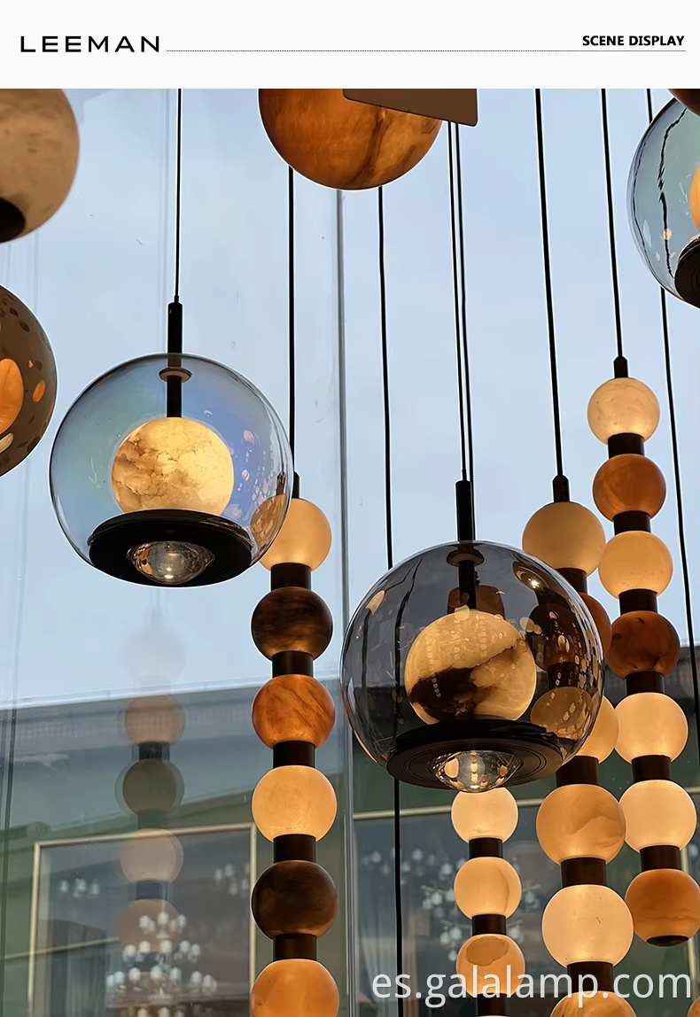 Lámpara de araña industrial-elegante-de-vidrio-ahumado Industrial-Chic-Smoked-Glass-Chandelier